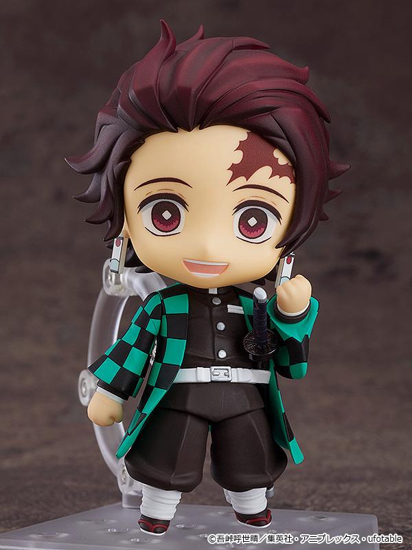 Gentle smiling expression face plate for the Tanjiro Kamado Nendoroid figure.