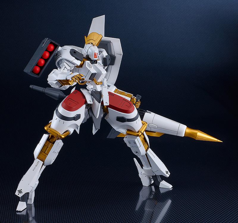 The Moderoid Vector in a dynamic low-crouching combat pose showcasing its multi-jointed leg articulation.