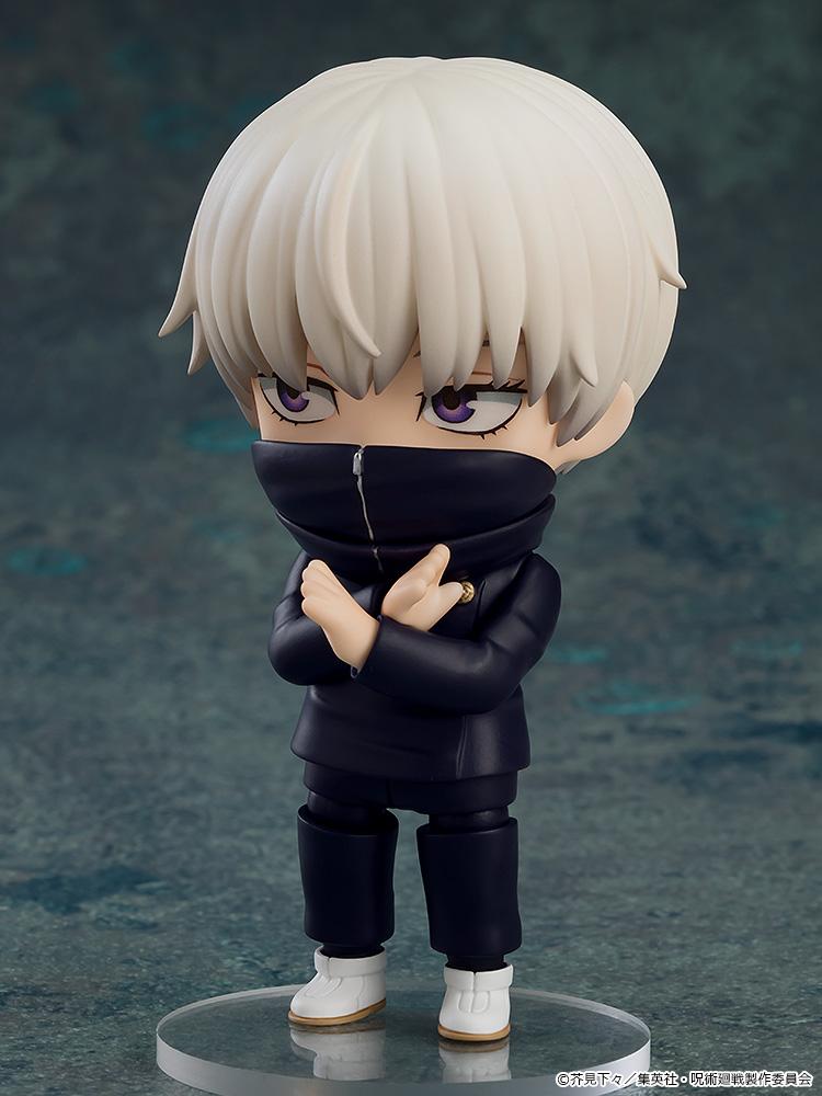 Toge Inumaki Nendoroid figure in a serious pose with arms crossed over his high-collar uniform.