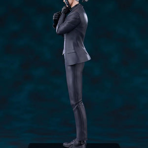 Right profile view of Livio the Double Fang standing on a black display base