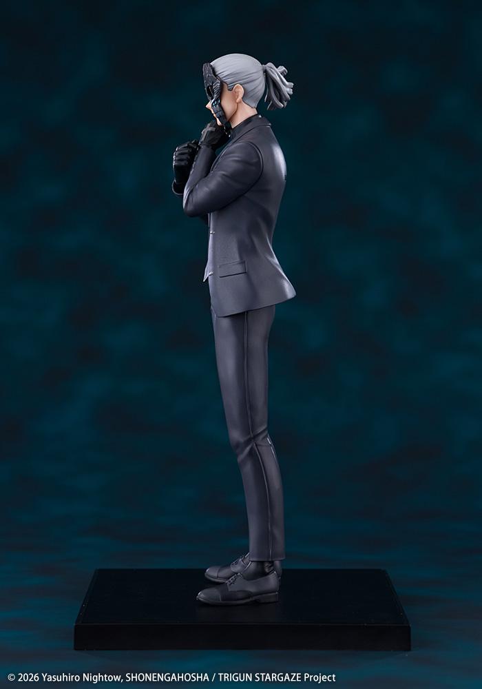 Right profile view of Livio the Double Fang standing on a black display base
