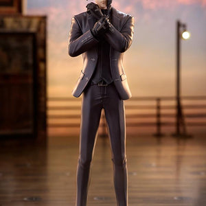 Full-body shot of Livio the Double Fang figure posed against a warm sunset backdrop background