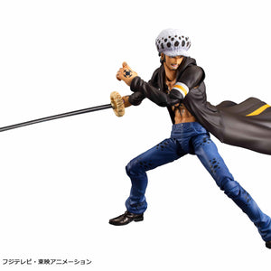 Megahouse Variable Action Heroes One Piece Trafalgar Law reissue figure in dynamic battle stance with Kikoku sword drawn.