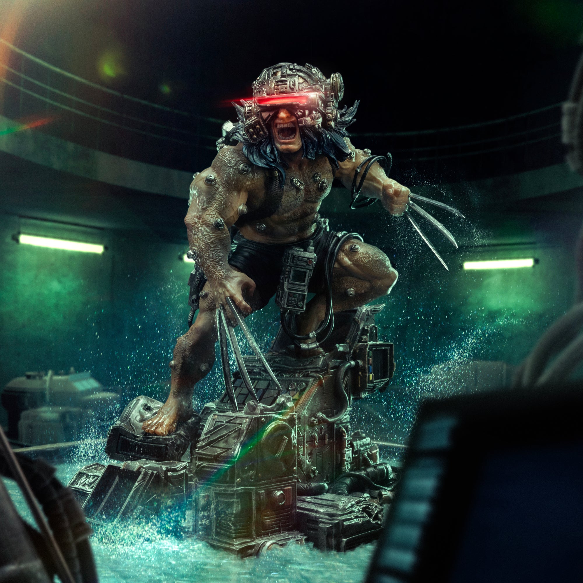 Weapon X Wolverine Statue Cinematic Snow Environment