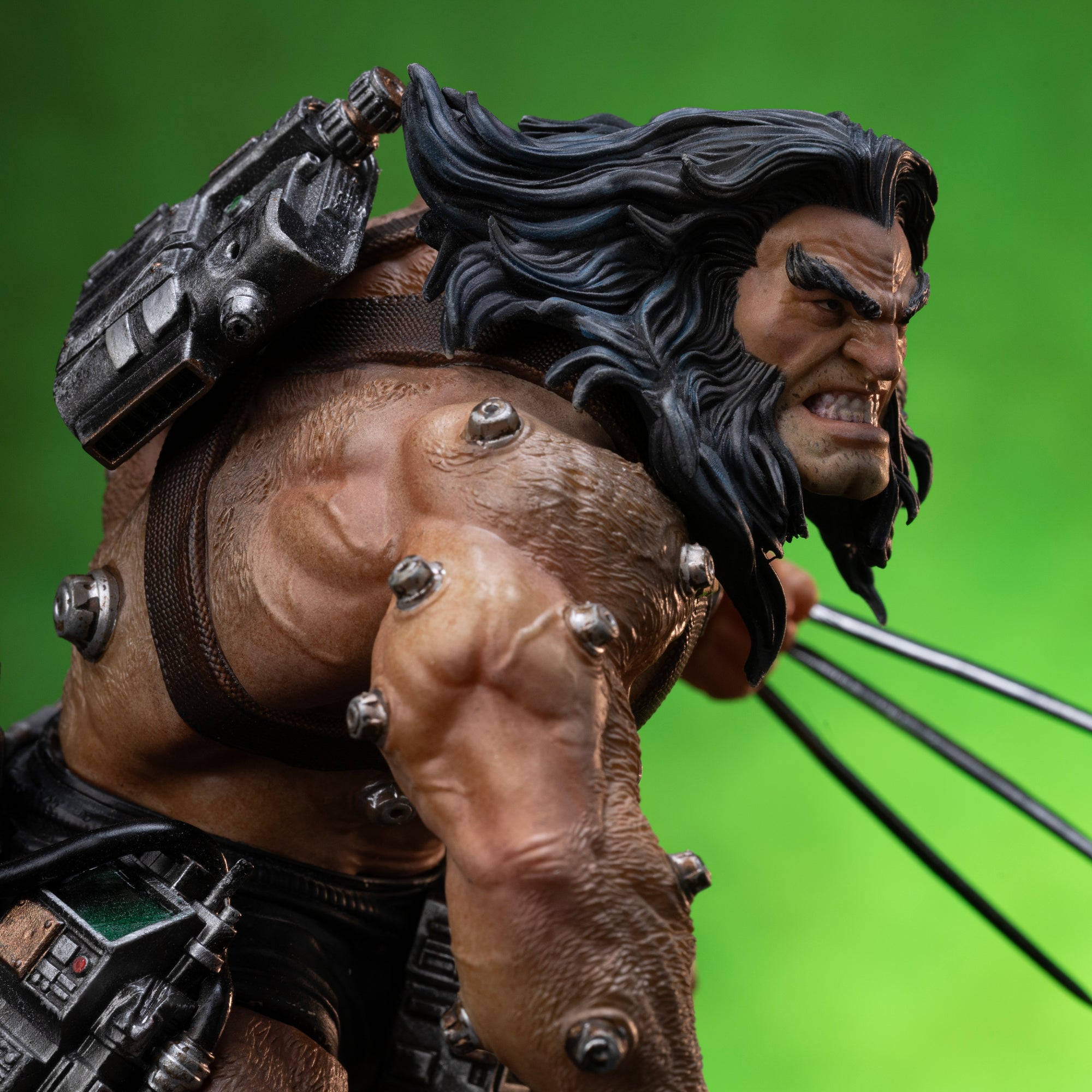 Weapon X Wolverine Statue Unmasked Head Sculpt Close Up