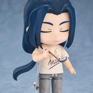 Wuxian Nendoroid figure featuring a content closed-eye face plate while holding a ladle accessory.
