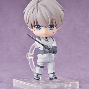 Xavier Nendoroid with a serious expression holding a sword in an action-oriented pose.