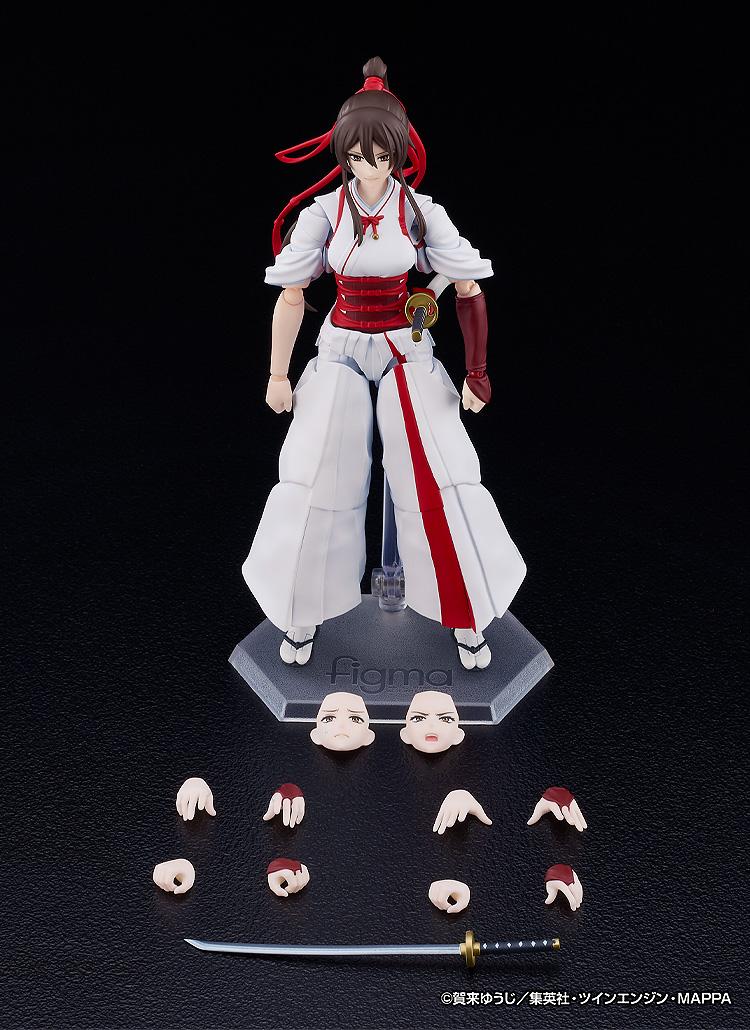 Complete set of accessories for the Sagiri figma including 3 face plates, interchangeable hands, and sword.