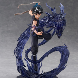 Yu Yu Hakusho Hiei DRESSTA figure unleashing Jao Enma Kokuryuha with clear black flame dragon effect part on circular base.