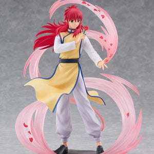 Full-body front angle of Kurama standing poised with his signature rose and sweeping clear pink wind effect parts.