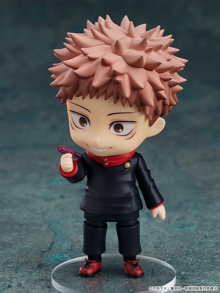 Yuji Itadori Nendoroid holding the Finger of the Double-Faced Specter (Ryomen Sukuna) accessory.