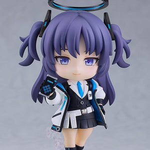 Yuuka Hayase Nendoroid with a smug face plate holding her scientific calculator accessory.
