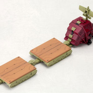 Rear perspective angle of the D-Style Gustav model kit attached to two extendable transport carriers