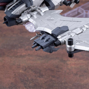 Close-up of the anime-accurate Double-Barreled Pulse Laser Guns deployed from the wing.