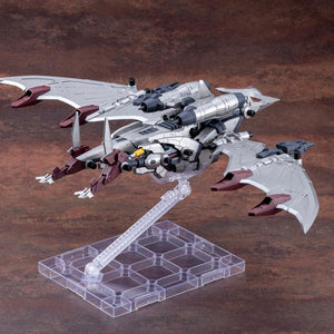 Underside view of the Storm Sworder flying model showing the wing swords and mechanical joints.