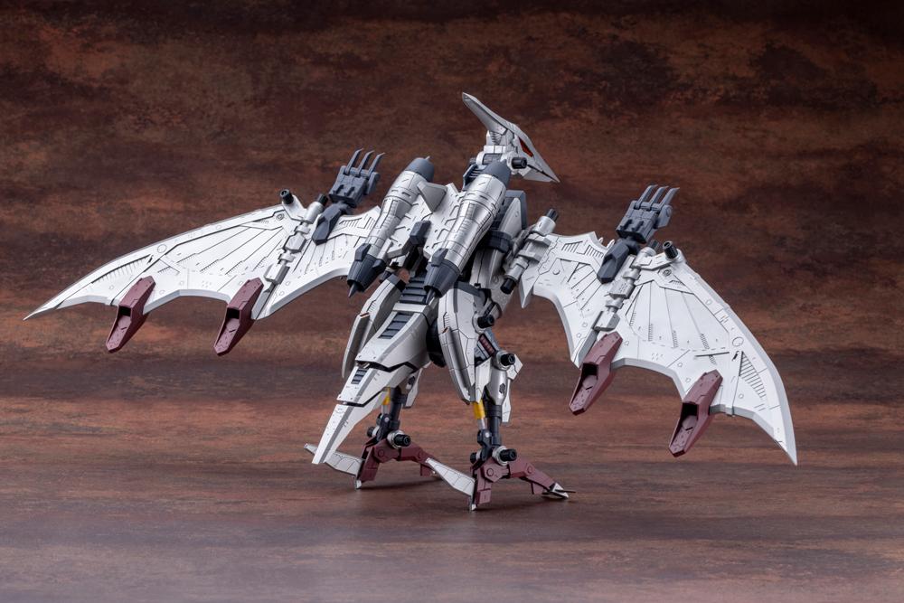 Rear view of the Storm Sworder model kit highlighting the dual thrusters and wing structure.