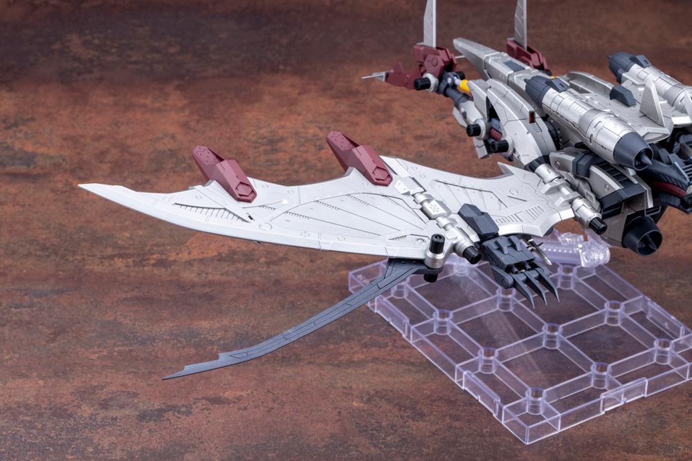 Detail shot of the deployable Wing Sword mechanism on the Storm Sworder's wing.