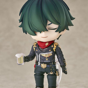 Relaxed casual pose of the Lighter Nendoroid figure holding a frothy clear beer mug accessory.