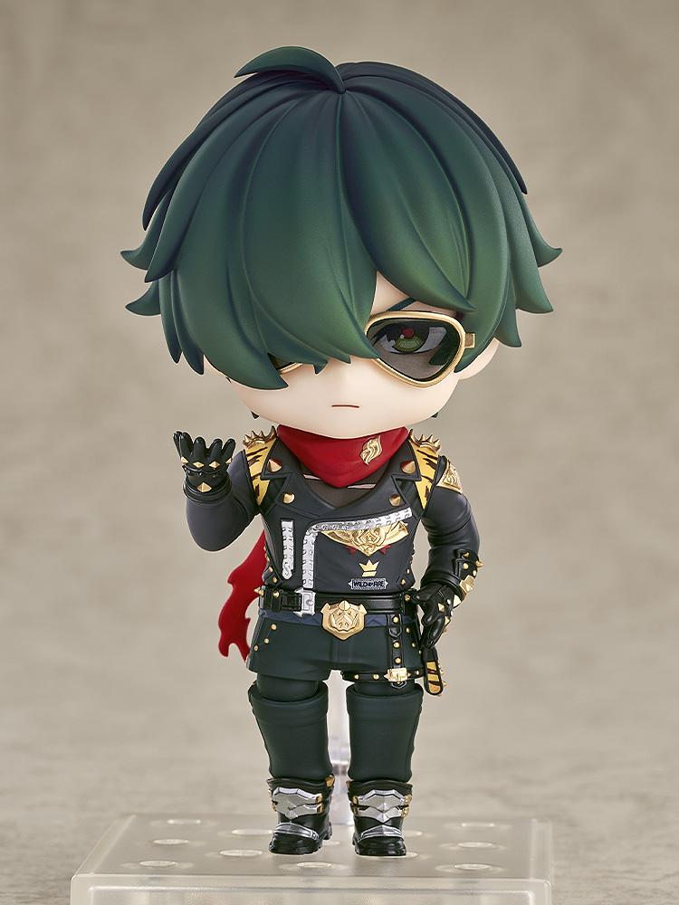 Front view of the Zenless Zone Zero Lighter Nendoroid action figure with a serious expression and signature sunglasses on a neutral studio background.